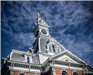 Looking up at the Courthouse on a Stormy Day